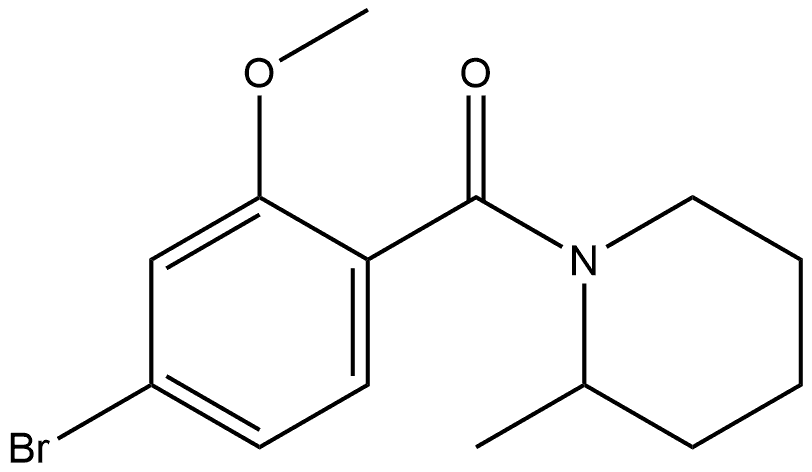 (4-Bromo-2-methoxyphenyl)(2-methyl-1-piperidinyl)methanone Structure