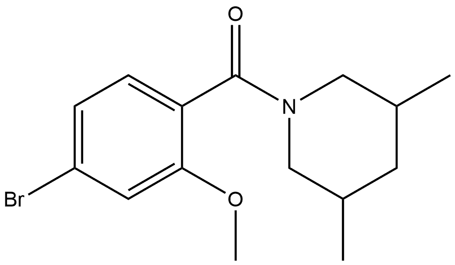 (4-Bromo-2-methoxyphenyl)(3,5-dimethyl-1-piperidinyl)methanone Structure