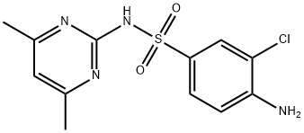 Benzenesulfonamide, 4-amino-3-chloro-N-(4,6-dimethyl-2-pyrimidinyl)- Structure