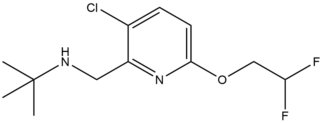 3-Chloro-6-(2,2-difluoroethoxy)-N-(1,1-dimethylethyl)-2-pyridinemethanamine Structure