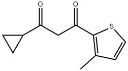 1,3-Propanedione, 1-cyclopropyl-3-(3-methyl-2-thienyl)- 구조식 이미지