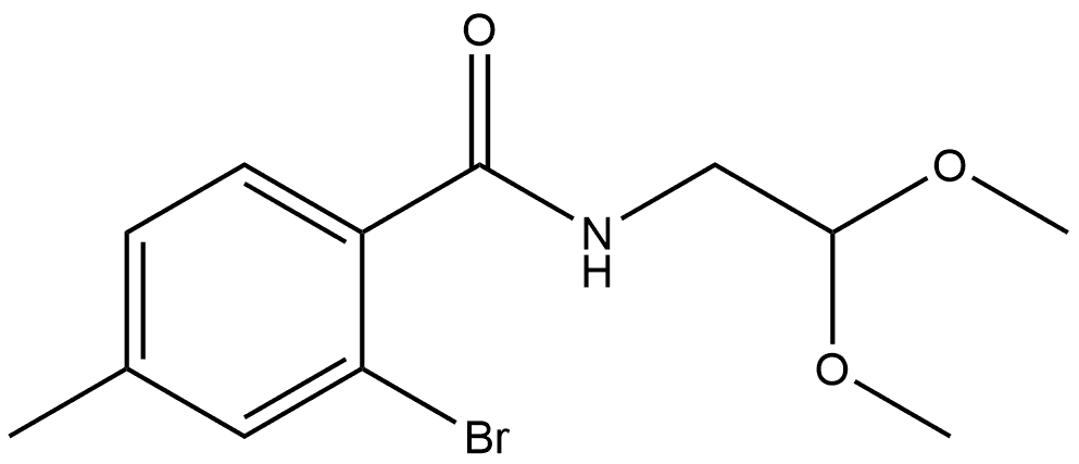 2-Bromo-N-(2,2-dimethoxyethyl)-4-methylbenzamide Structure