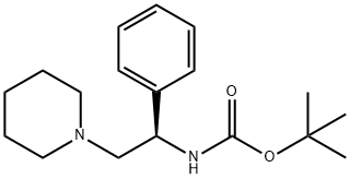 Carbamic acid, [1-phenyl-2-(1-piperidinyl)ethyl]-, 1,1-dimethylethyl ester, (R)- (9CI) Structure