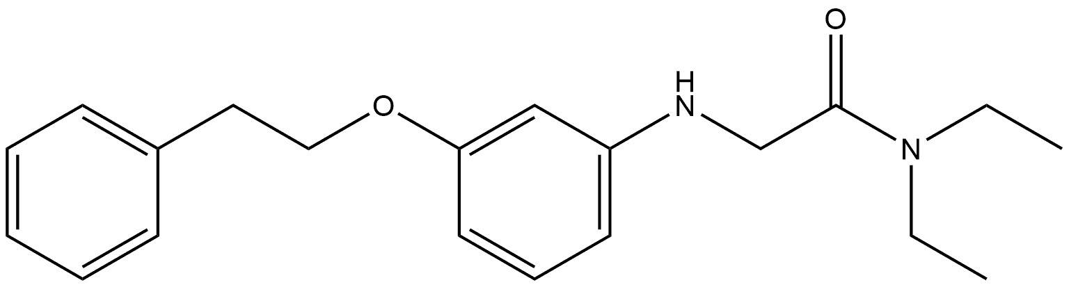 N,N-Diethyl-2-[[3-(2-phenylethoxy)phenyl]amino]acetamide Structure