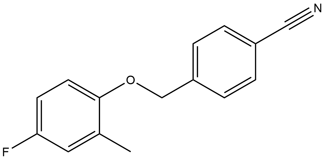 4-[(4-Fluoro-2-methylphenoxy)methyl]benzonitrile Structure