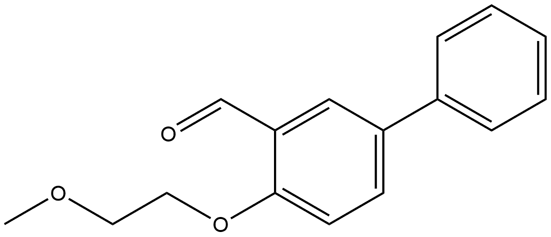 4-(2-Methoxyethoxy)[1,1'-biphenyl]-3-carboxaldehyde 구조식 이미지