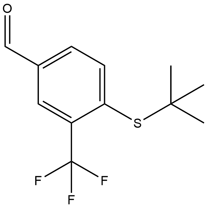 4-[(1,1-Dimethylethyl)thio]-3-(trifluoromethyl)benzaldehyde Structure