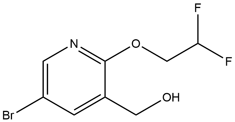 5-Bromo-2-(2,2-difluoroethoxy)-3-pyridinemethanol Structure