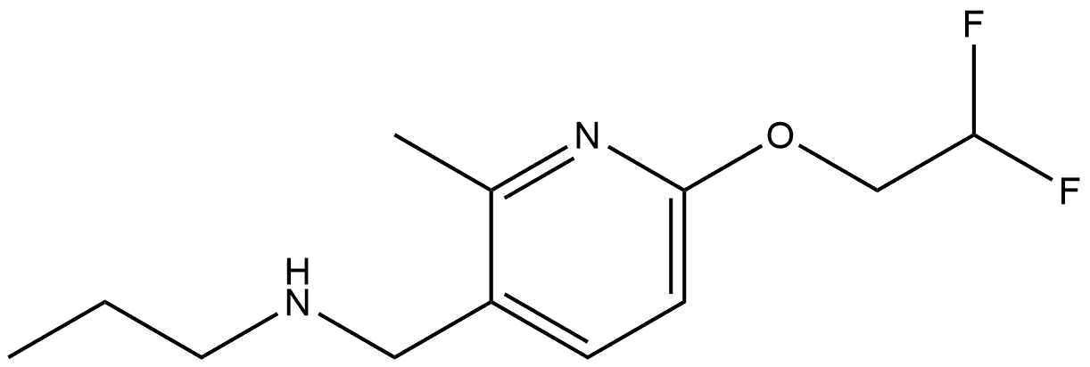 6-(2,2-Difluoroethoxy)-2-methyl-N-propyl-3-pyridinemethanamine Structure