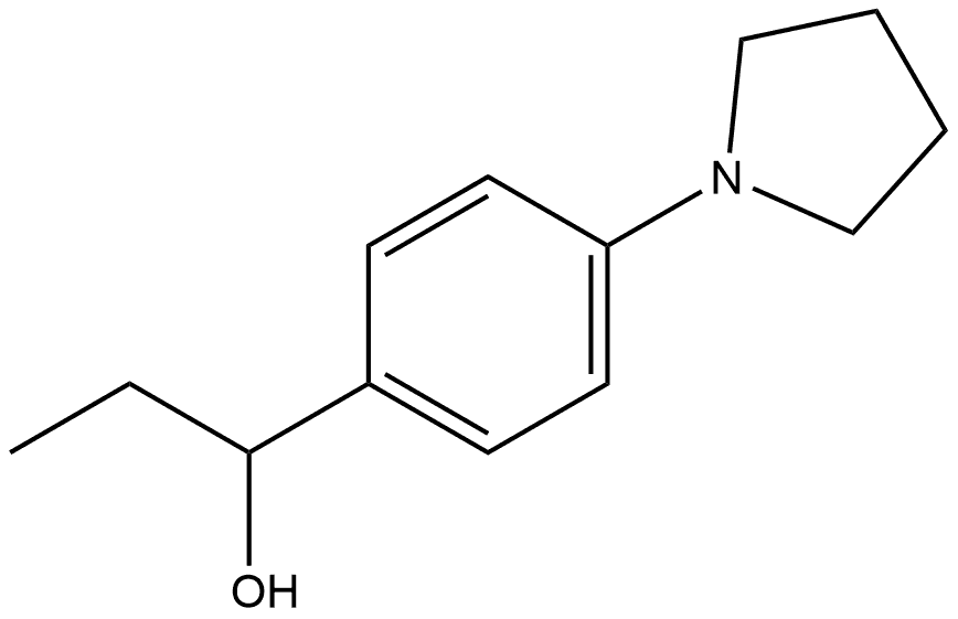 α-Ethyl-4-(1-pyrrolidinyl)benzenemethanol Structure