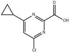 2-Pyrimidinecarboxylic acid, 4-chloro-6-cyclopropyl- Structure