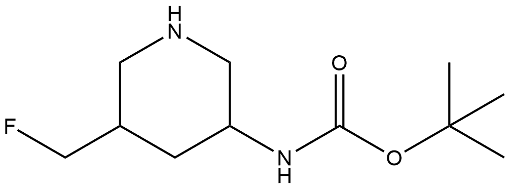 1,1-Dimethylethyl N-[5-(fluoromethyl)-3-piperidinyl]carbamate Structure