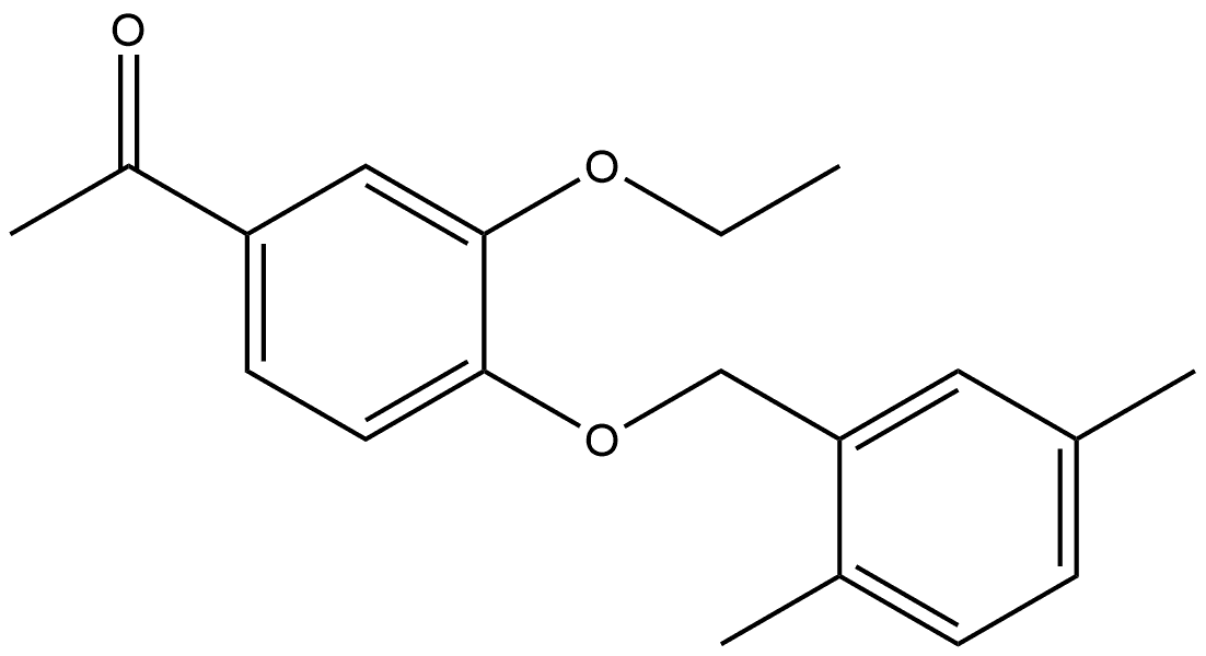 1-[4-[(2,5-Dimethylphenyl)methoxy]-3-ethoxyphenyl]ethanone Structure