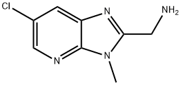 1-{6-chloro-3-methyl-3H-imidazo[4,5-b]pyridin-2-yl}methanamine Structure