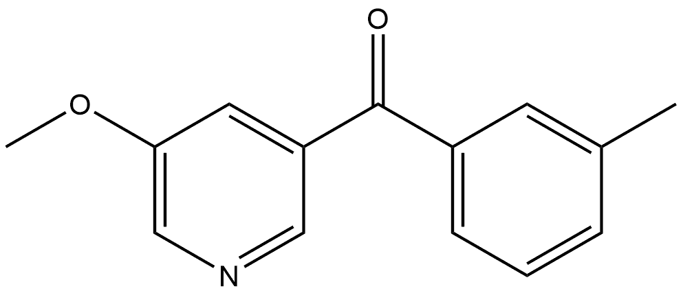 (5-Methoxy-3-pyridinyl)(3-methylphenyl)methanone Structure