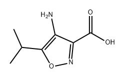 3-Isoxazolecarboxylic acid, 4-amino-5-(1-methylethyl)- Structure