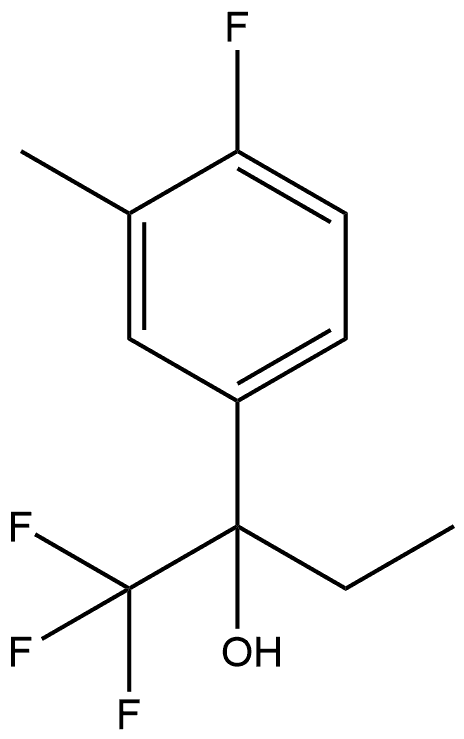 α-Ethyl-4-fluoro-3-methyl-α-(trifluoromethyl)benzenemethanol 구조식 이미지