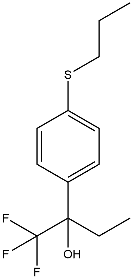 α-Ethyl-4-(propylthio)-α-(trifluoromethyl)benzenemethanol Structure