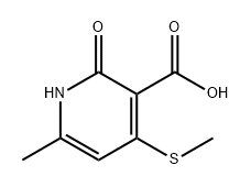 3-Pyridinecarboxylic acid, 1,2-dihydro-6-methyl-4-(methylthio)-2-oxo- Structure