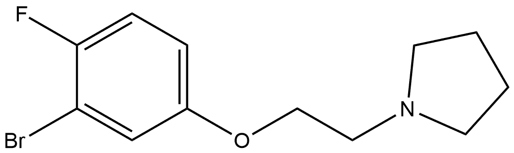 1-[2-(3-Bromo-4-fluorophenoxy)ethyl]pyrrolidine Structure