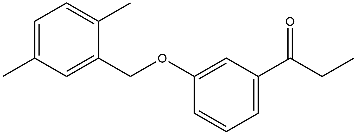 1-[3-[(2,5-Dimethylphenyl)methoxy]phenyl]-1-propanone Structure