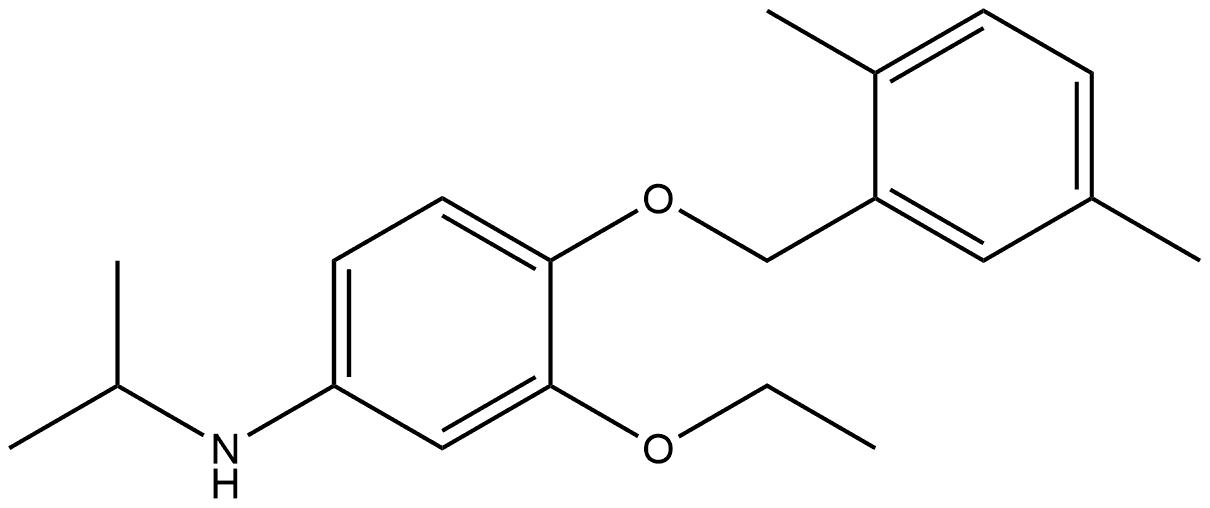 4-[(2,5-Dimethylphenyl)methoxy]-3-ethoxy-N-(1-methylethyl)benzenamine Structure