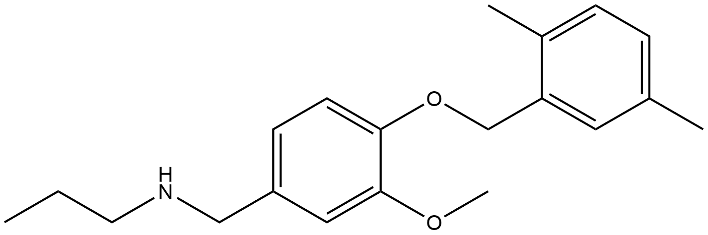 4-[(2,5-Dimethylphenyl)methoxy]-3-methoxy-N-propylbenzenemethanamine Structure