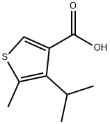 3-Thiophenecarboxylic acid, 5-methyl-4-(1-methylethyl)- Structure