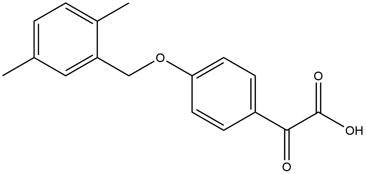 4-[(2,5-Dimethylphenyl)methoxy]-α-oxobenzeneacetic acid Structure