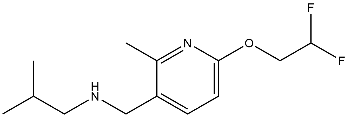 6-(2,2-Difluoroethoxy)-2-methyl-N-(2-methylpropyl)-3-pyridinemethanamine Structure