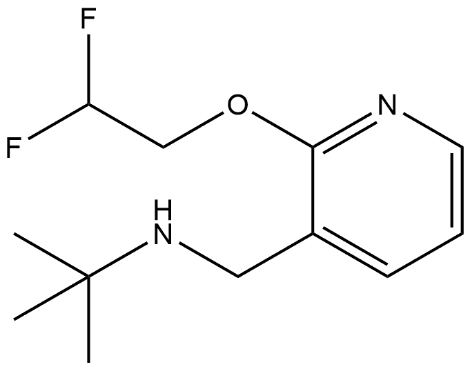 2-(2,2-Difluoroethoxy)-N-(1,1-dimethylethyl)-3-pyridinemethanamine Structure