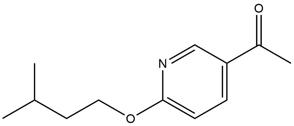 1-[6-(3-Methylbutoxy)-3-pyridinyl]ethanone Structure