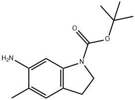 tert-butyl
6-amino-5-methyl-2,3-dihydro-1H-indole-1-carbox
ylate Structure