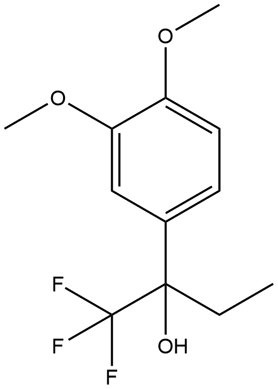 α-Ethyl-3,4-dimethoxy-α-(trifluoromethyl)benzenemethanol Structure