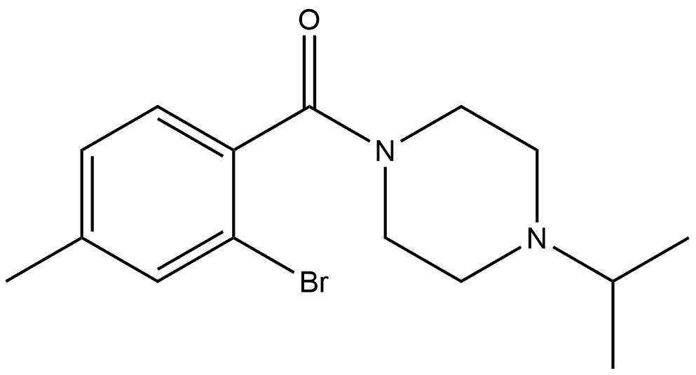 (2-Bromo-4-methylphenyl)[4-(1-methylethyl)-1-piperazinyl]methanone Structure