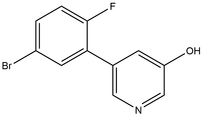 5-(5-Bromo-2-fluorophenyl)-3-pyridinol 구조식 이미지