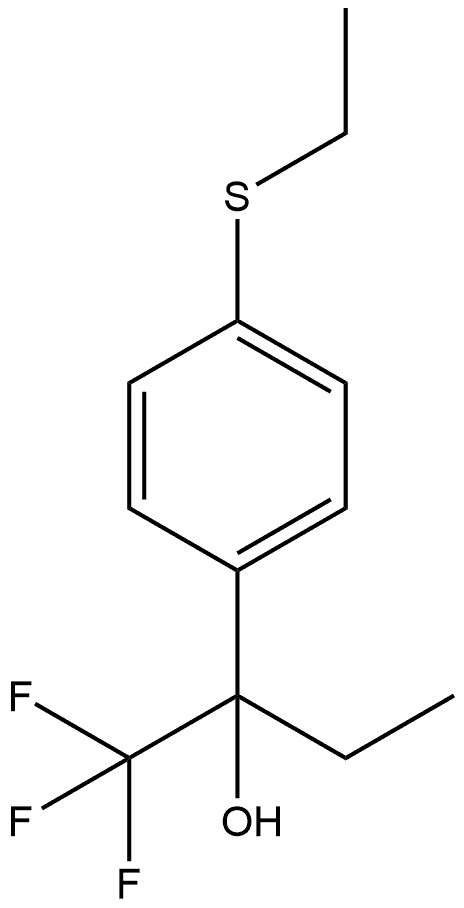 α-Ethyl-4-(ethylthio)-α-(trifluoromethyl)benzenemethanol Structure