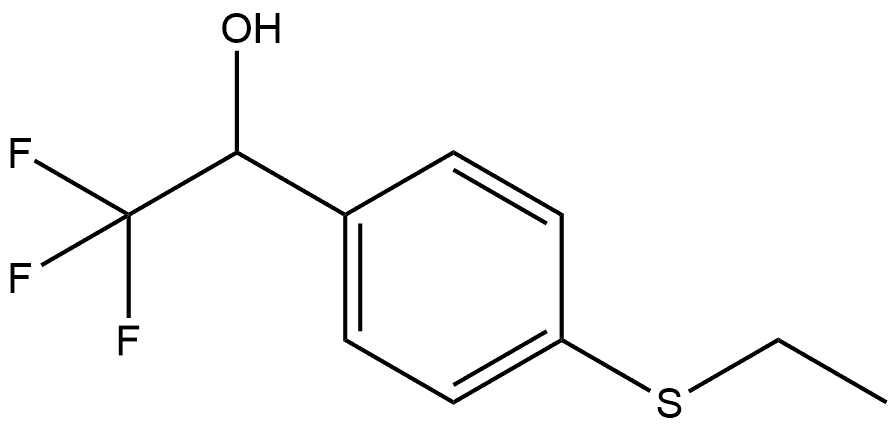 1-[4-(Ethylsulfanyl)phenyl]-2,2,2-trifluoroethan-1-ol 구조식 이미지