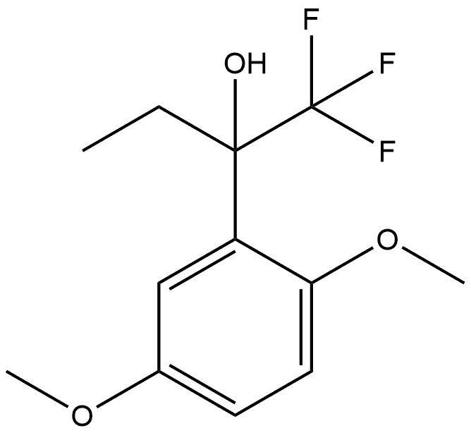 α-Ethyl-2,5-dimethoxy-α-(trifluoromethyl)benzenemethanol Structure