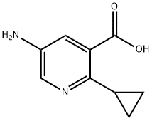 3-Pyridinecarboxylic acid, 5-amino-2-cyclopropyl- Structure