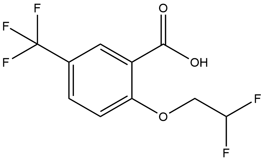 2-(2,2-Difluoroethoxy)-5-(trifluoromethyl)benzoic acid Structure