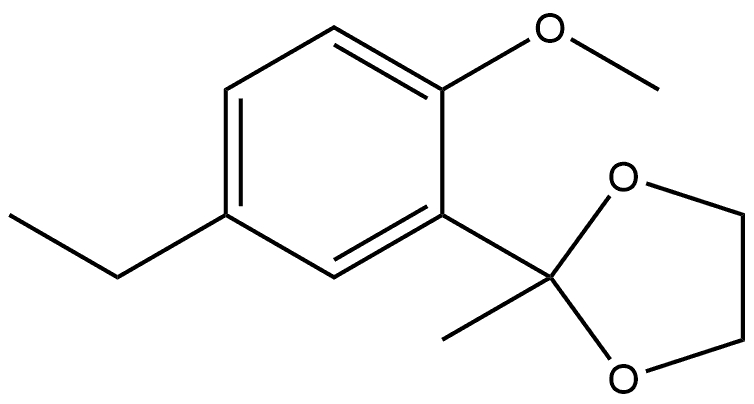 2-(5-Ethyl-2-methoxyphenyl)-2-methyl-1,3-dioxolane Structure