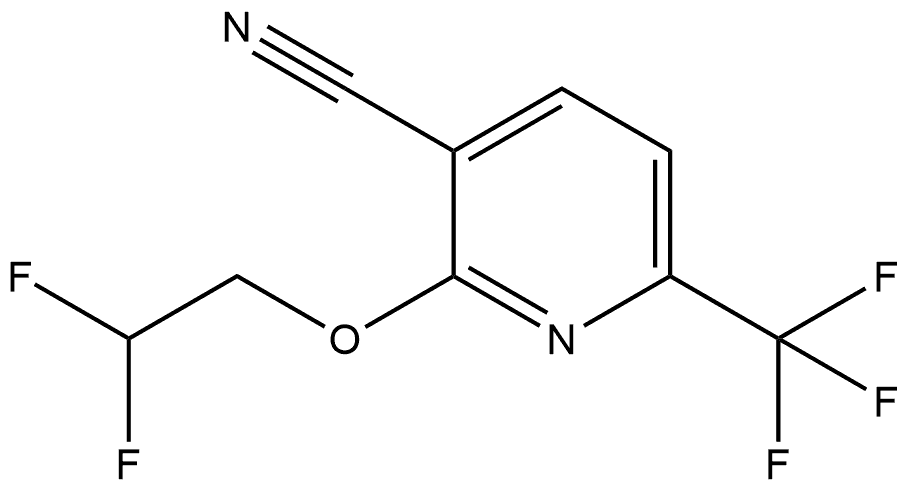 2-(2,2-Difluoroethoxy)-6-(trifluoromethyl)-3-pyridinecarbonitrile Structure