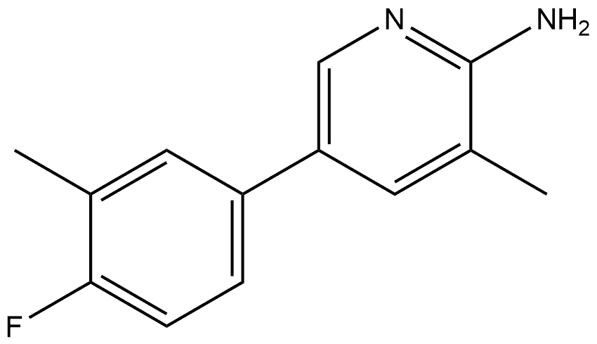 5-(4-Fluoro-3-methylphenyl)-3-methyl-2-pyridinamine Structure