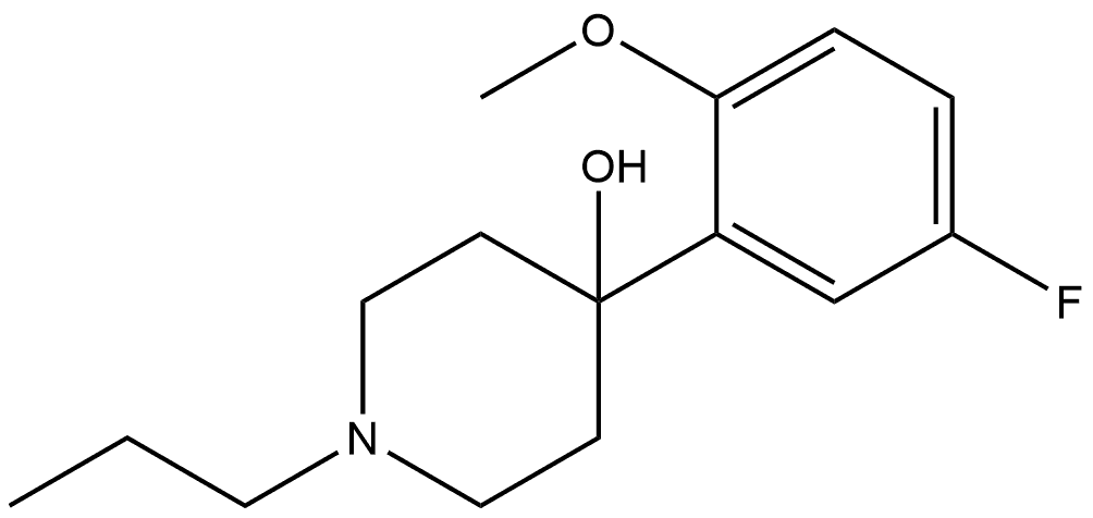 4-(5-Fluoro-2-methoxyphenyl)-1-propyl-4-piperidinol Structure