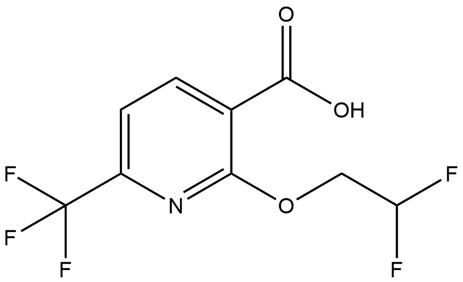 2-(2,2-Difluoroethoxy)-6-(trifluoromethyl)-3-pyridinecarboxylic acid Structure