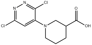 3-Piperidinecarboxylic acid, 1-(3,6-dichloro-4-pyridazinyl)- Structure