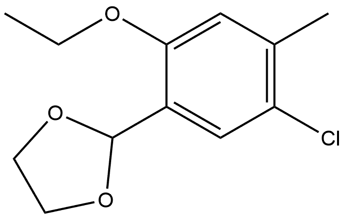 2-(5-Chloro-2-ethoxy-4-methylphenyl)-1,3-dioxolane Structure