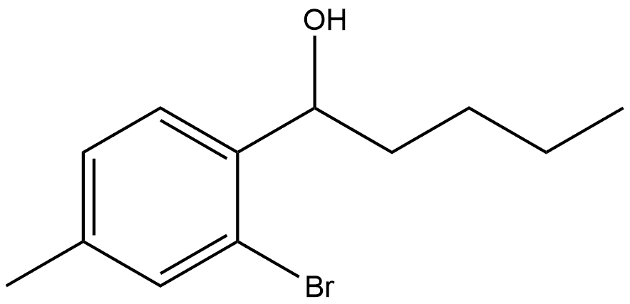 2-Bromo-α-butyl-4-methylbenzenemethanol Structure