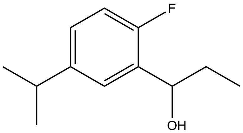 α-Ethyl-2-fluoro-5-(1-methylethyl)benzenemethanol Structure